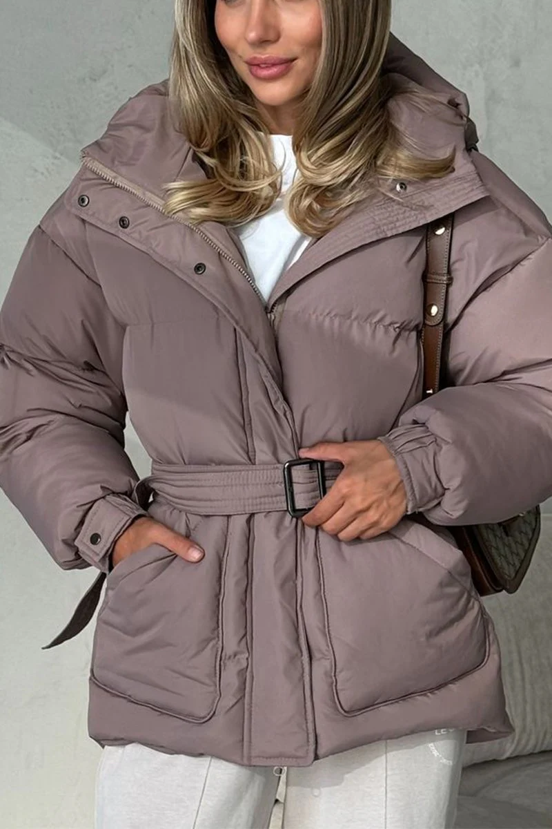 Women's Casual Hooded Zippered Thick Jacket